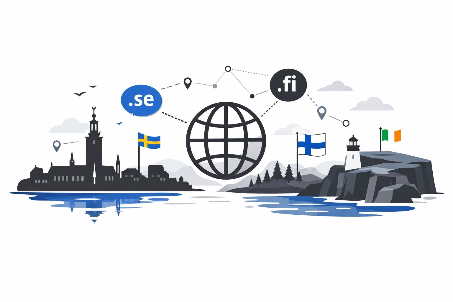 Country Domain Inventories as a Localization Lab: Sweden, Finland, and Ireland